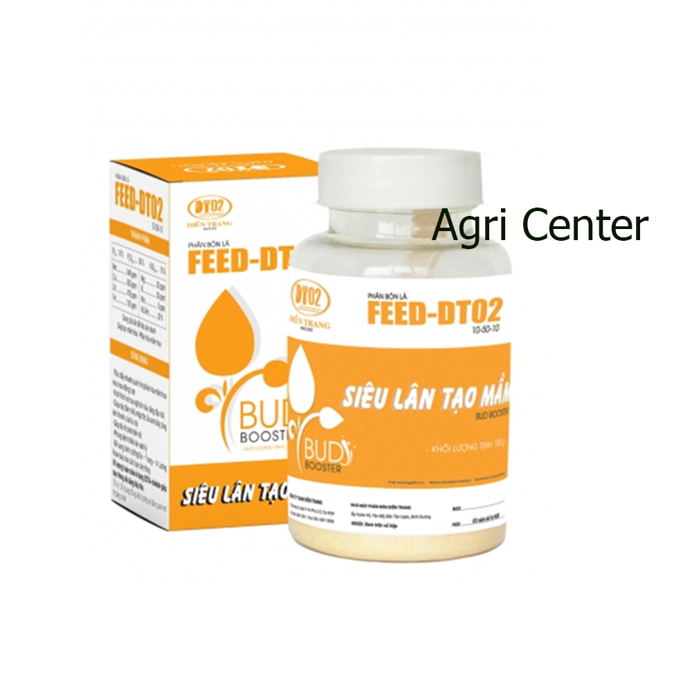 Phân Bón Lá Điền Trang FEED-DT02 BUD BOOSTER (10-50-10) Siêu Lân Tạo Mầm Thúc đẩy nhanh quá trình phân hóa mầm hoa và ra hoa đồng loạt Hạn chế ngộ độc phèn Giúp bộ rễ phát triển tốt (Chai/100g)