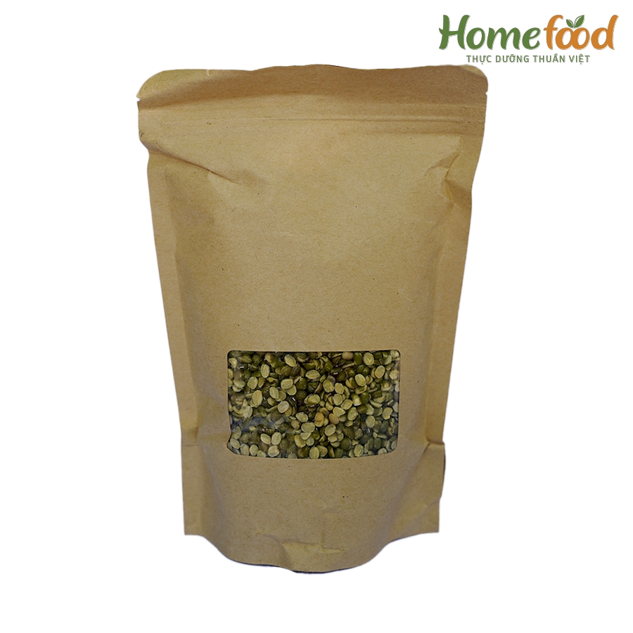 Đậu xanh vỡ hạt nguyên vỏ HOMEFOOD túi 500g/Đậu xanh sạch/ Đỗ xanh