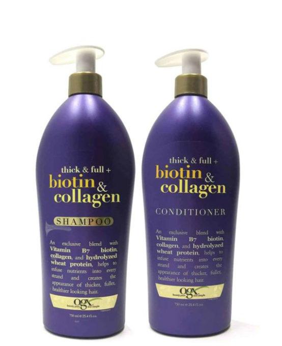 Bộ dầu gội và xả thick & full biotin collagen ogx 750ml