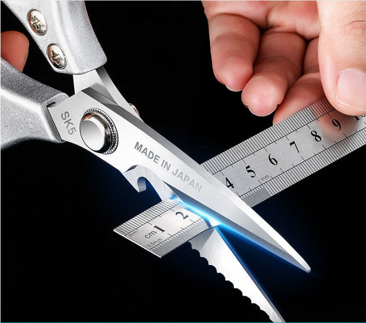 Kéo cắt nhà bếp đa năng chuyên cắt gà Inox 4ly SK5 Nhật Bản chính hãng mẫu thế hệ 6 phiên bản cao cấp 2023 đúc siêu bền cực bén Hcm