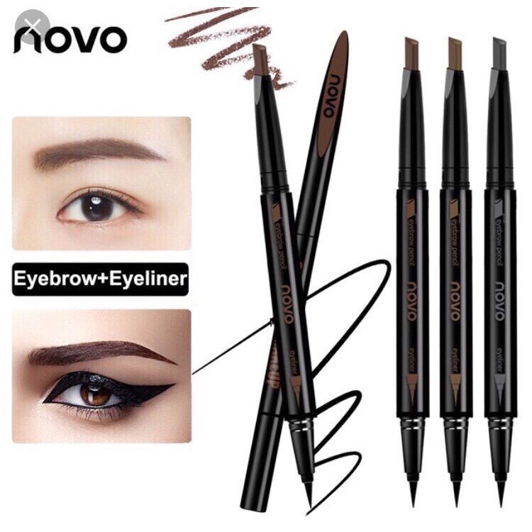 Siêu Rẻ  Chì Kẻ Mày 2In1 Novo Makeup Seduce (Kẻ Mày + Kẻ Mắt)