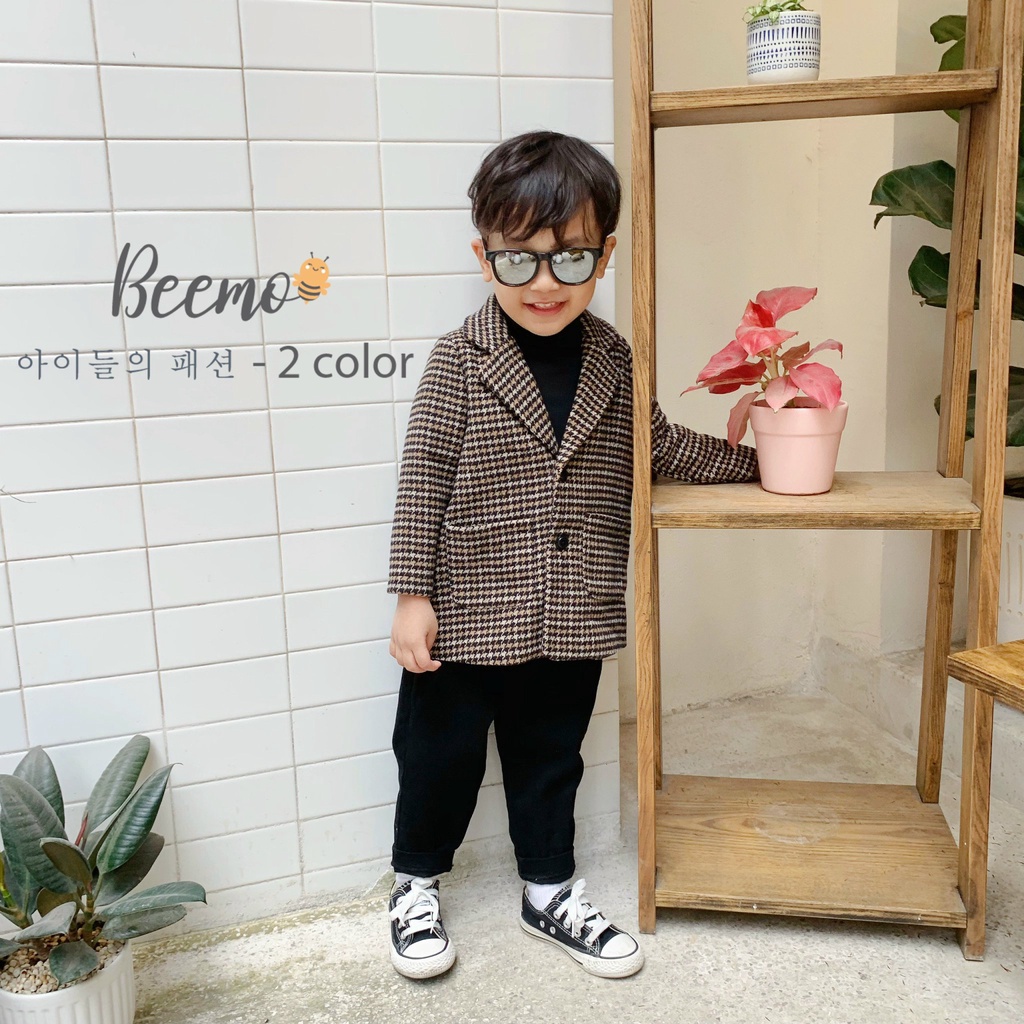 9-27kg Bộ quần áo vest bé trai áo dạ quần kaki Beemo từ 1,2,3,4,5,6,7 tuổi - 20B019