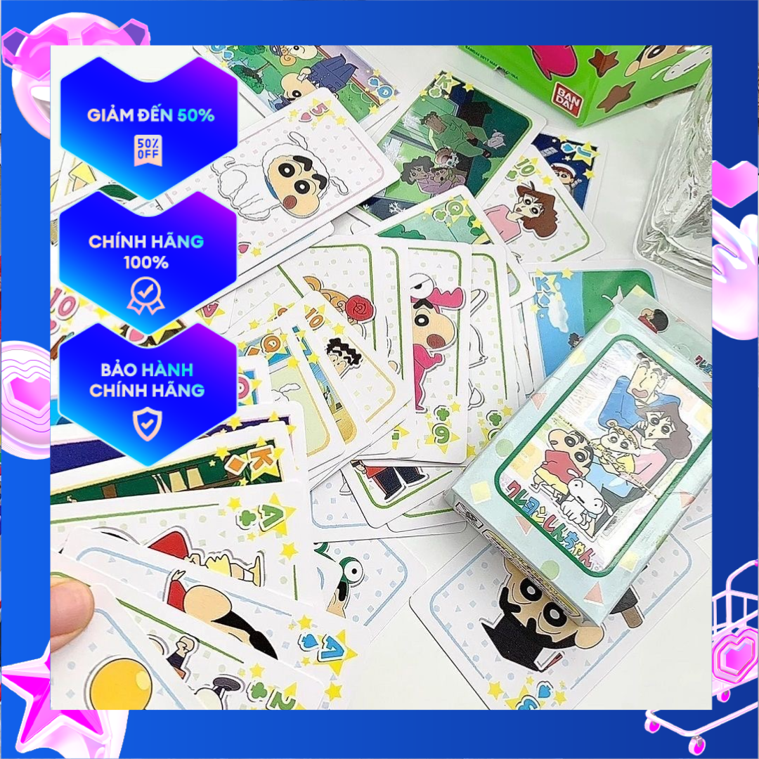 Bộ bài tây 52 lá/bài poker cu shin hoạt hình cực yêu
