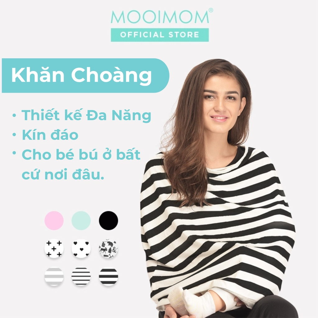 Chính hãng mooimom khăn choàng cho con bú đa chức năng g7003