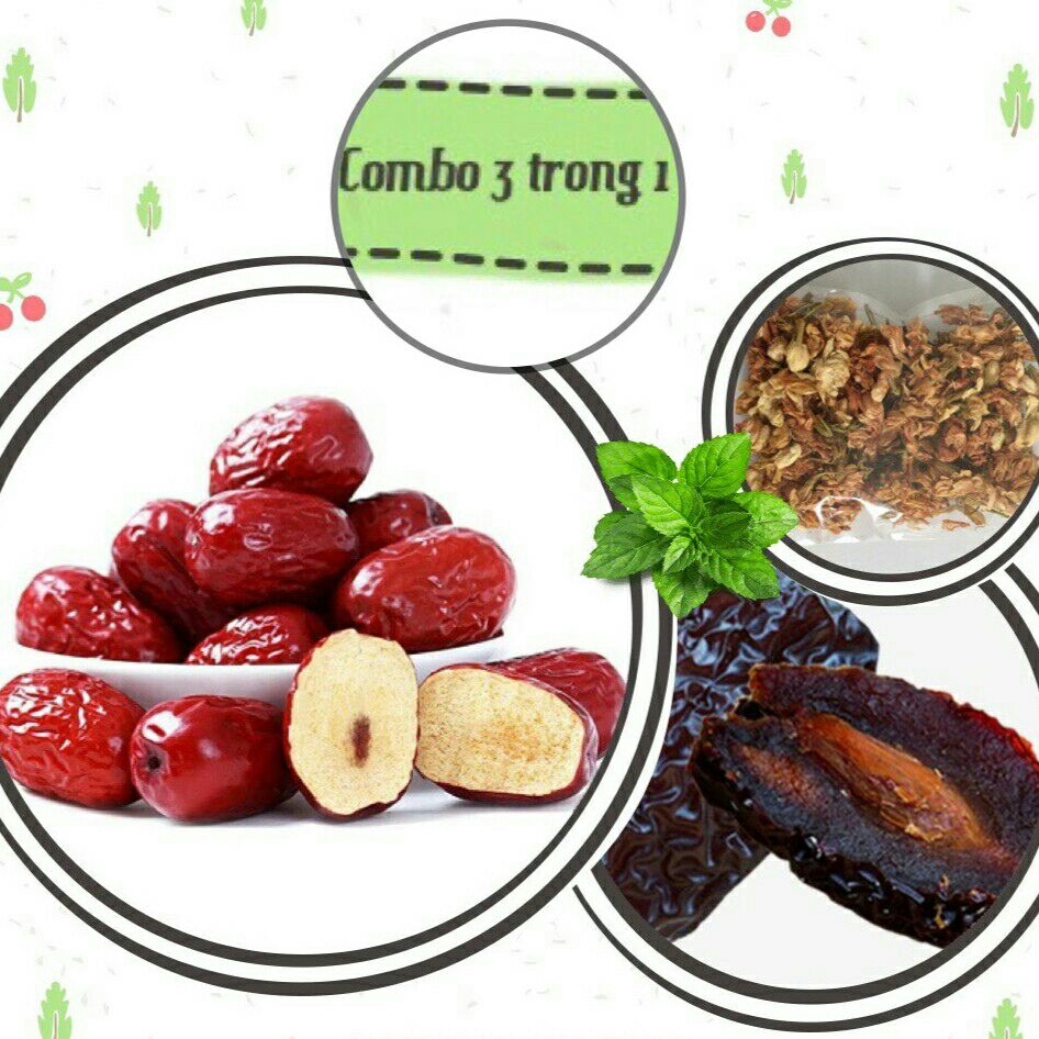 combo 3 trong 1 ( 1kg táo đỏ + 1kg táo đen + tặng long nhãn)