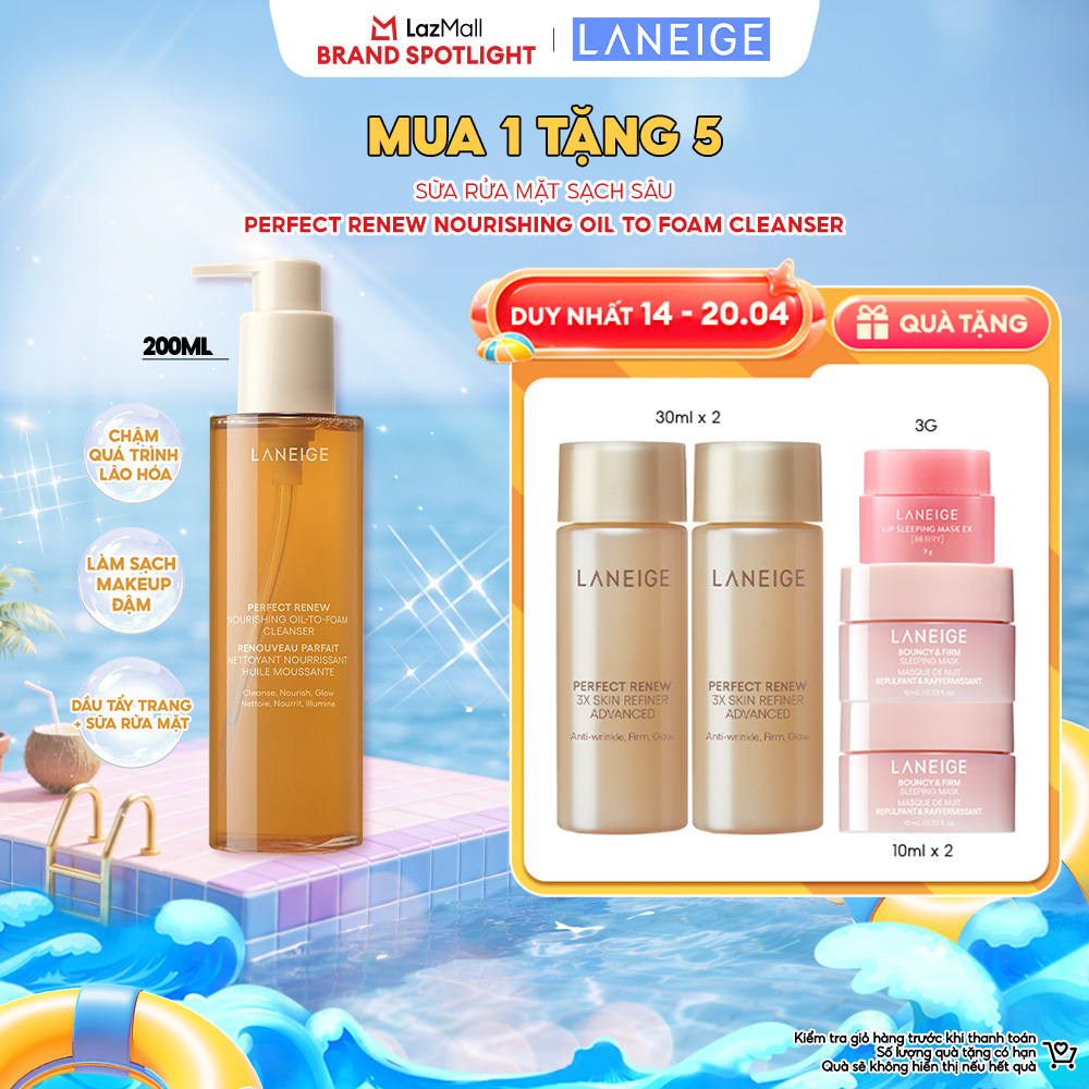 Sữa Rửa Mặt Sạch Sâu Perfect Renew Nourishing Oil To Foam Cleanser 200ml