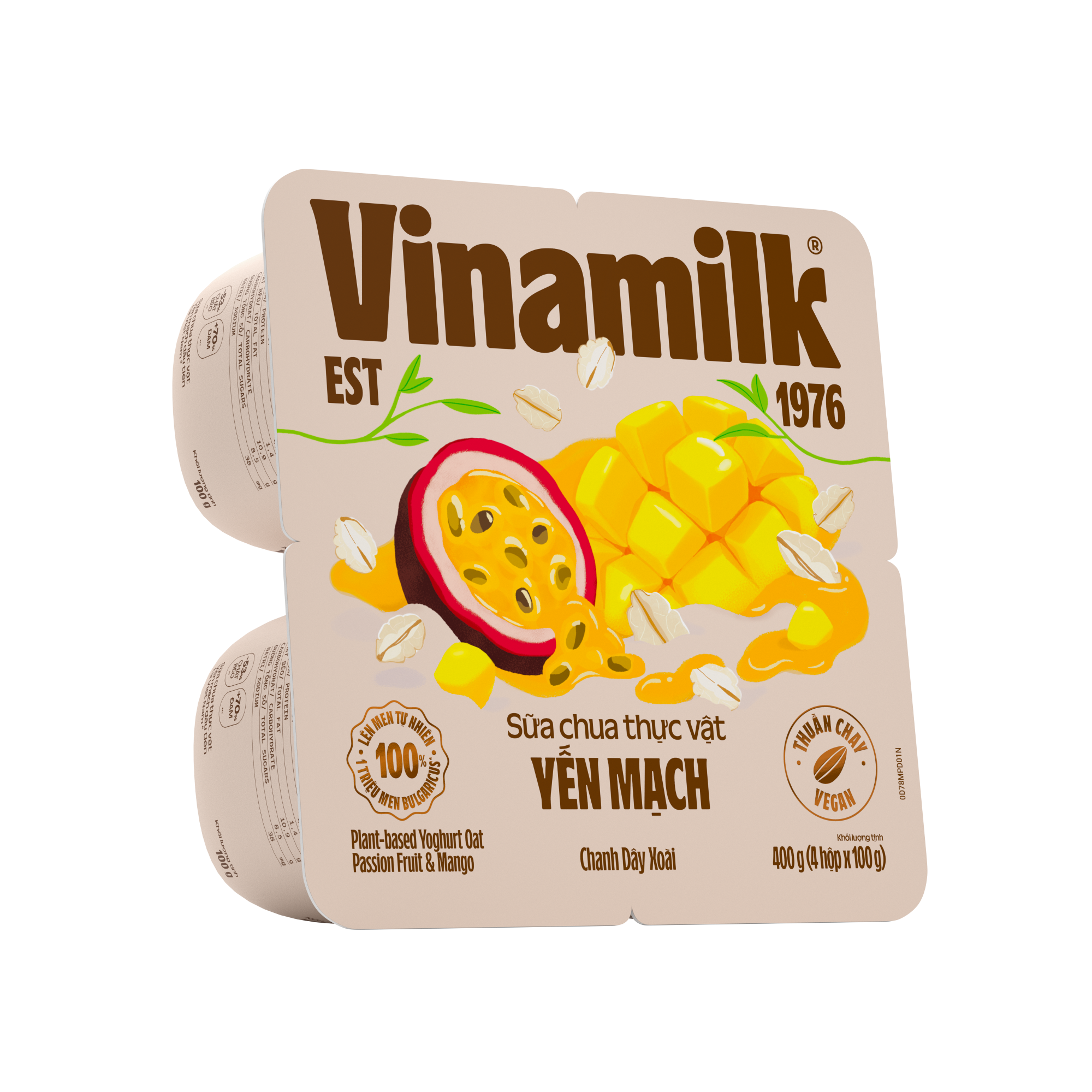 [CHỈ GIAO TRONG BÁN KÍNH 10KM] Thùng 24 Hộp Sữa Chua Ăn Vinamilk Yến Mạch Chanh Dây Xoài - Hộp 100g