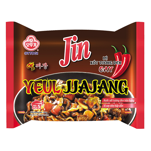 Mì jin yeul jjajang ottogi xốt tương đen cay gói 135g