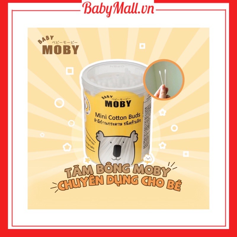 Bông tăm Moby đầu nhỏ Babymall.vn