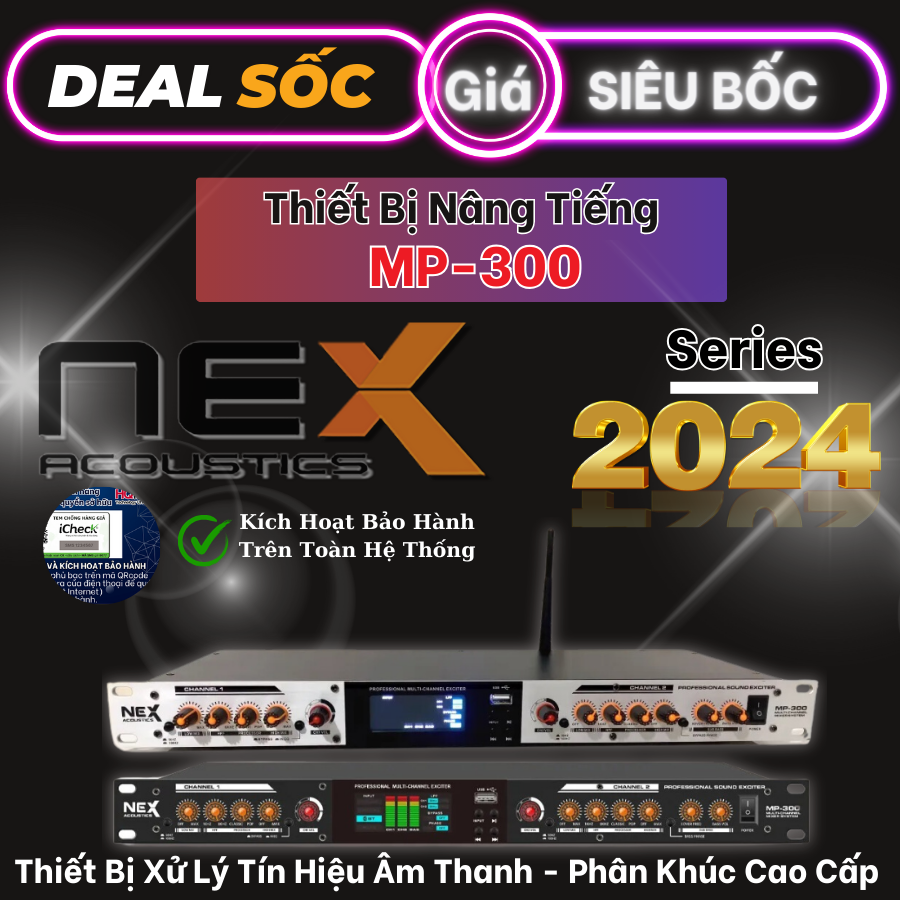 Nâng tiếng nex acoutics - phiên bản mới - tích hợp bluetooth, cổng quang