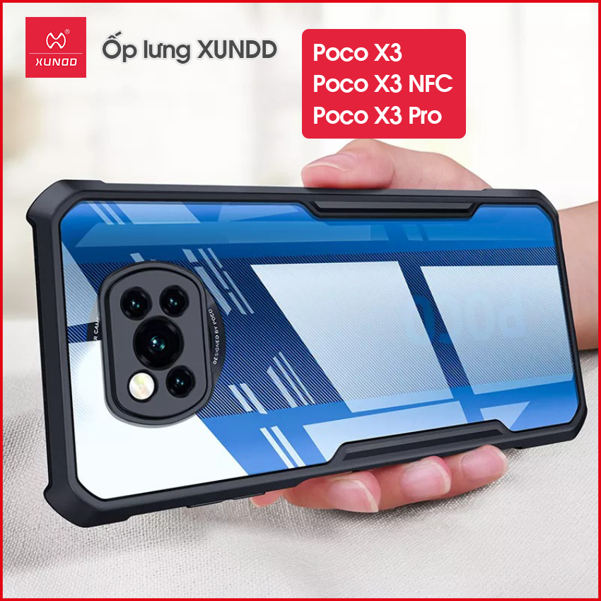 Ốp lưng xundd poco x3 / poco x3 nfc / poco x3 pro - mặt lưng trong, viền tpu, chống sốc