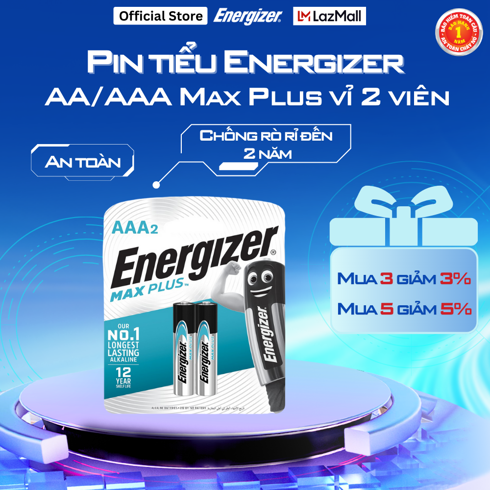 PIN ENERGIZER AAA/AA MAX PLUS - Hàng chính hãng