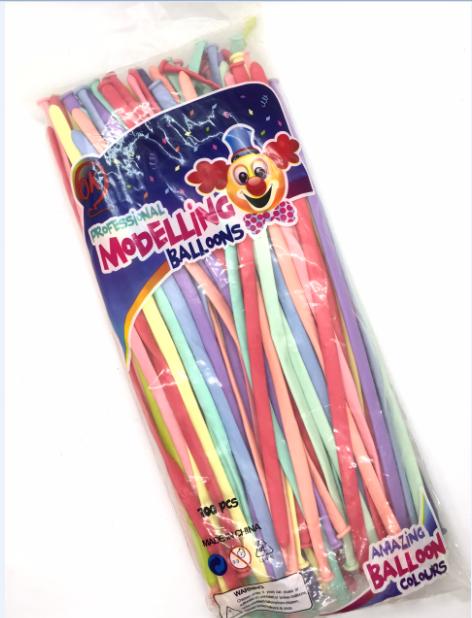 Bóng bay dài màu Pastel hàng 260 - 1 bịch 100 quả