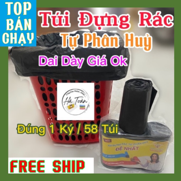 Bao , bịch , túi đựng rác tự phân hủy loại 1 . đúng 1 ký