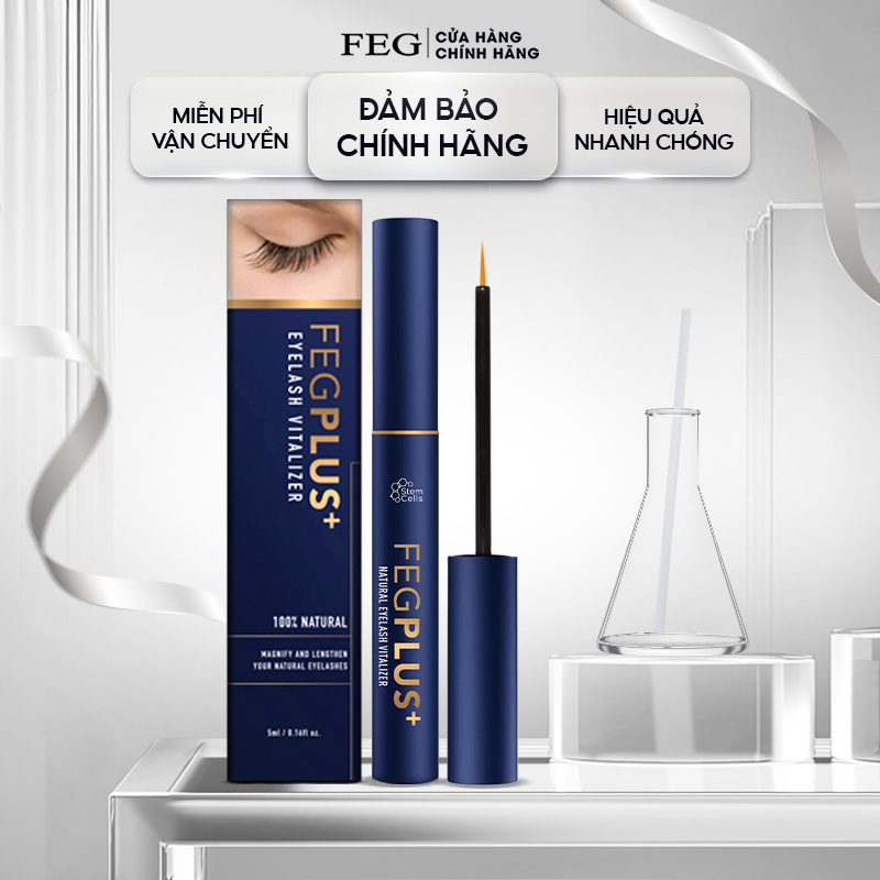 Dưỡng mi tế bào gốc FEG Plus+ Stem Cells ban đêm - Dày mi sau 14 ngày, không gây thâm mắt