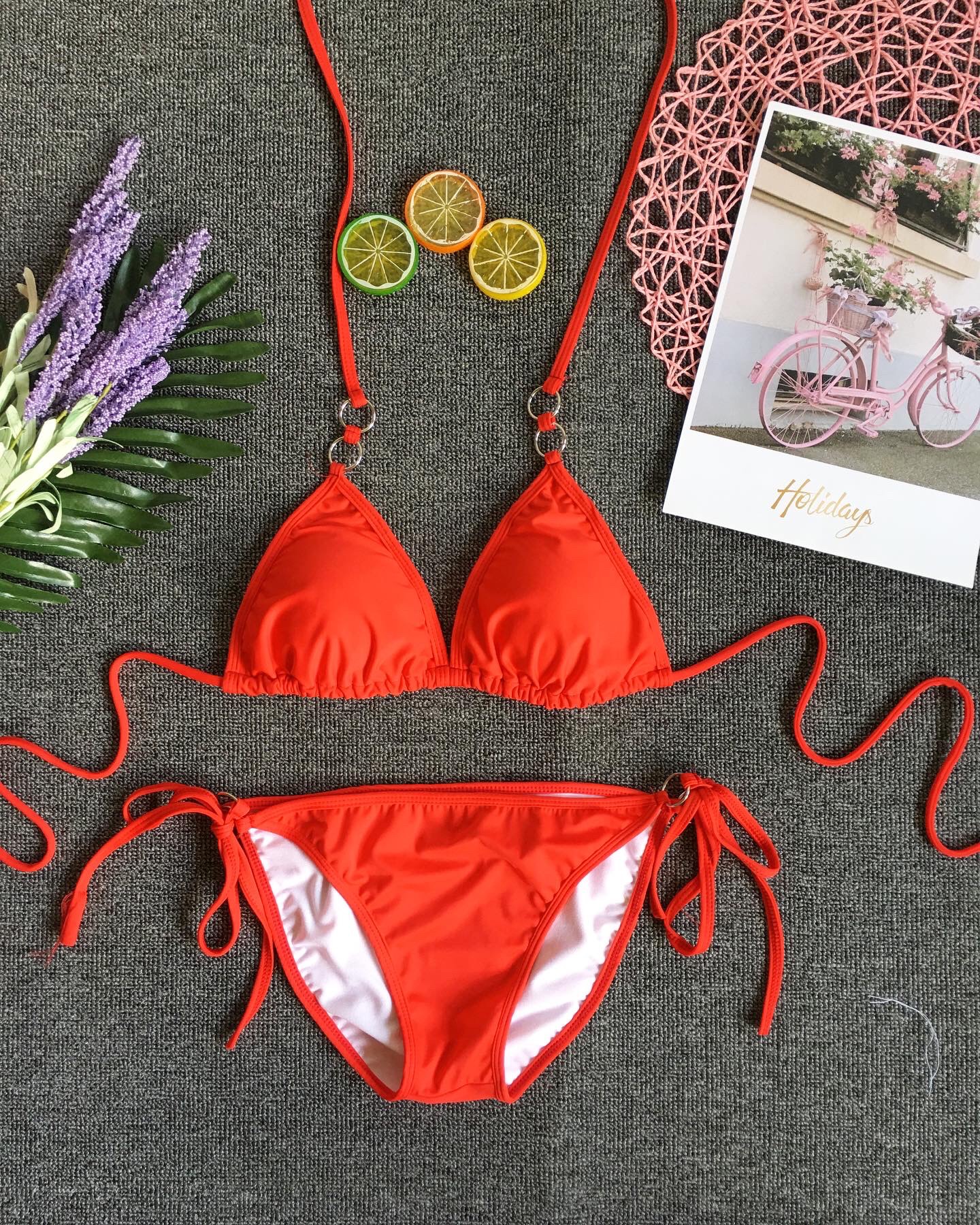 Bikini tam giác basic phối khoen cách tân