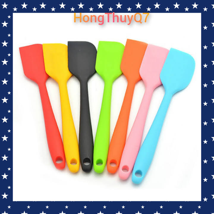 Phới trộn bột Spatula, cây vét bột 28cm, 21cm Silicon chọn màu - HongThuyQ7