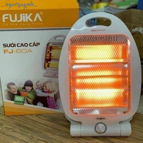 Quạt sưởi Đèn sưởi hồng ngoại hình cá 800w, có role an toàn