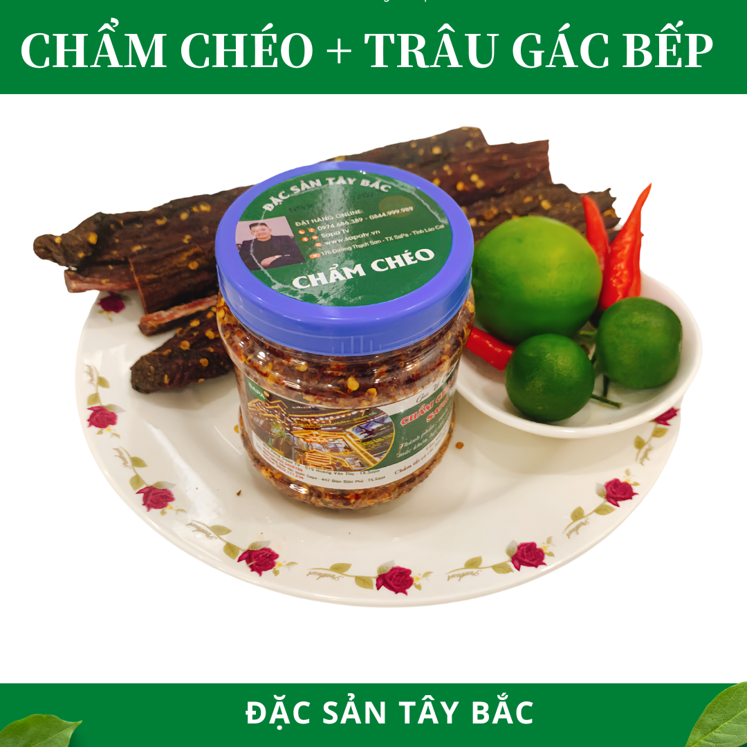 Combo trâu gác bếp + chẩm chéo sapa tv - đặc sản tây bắc.