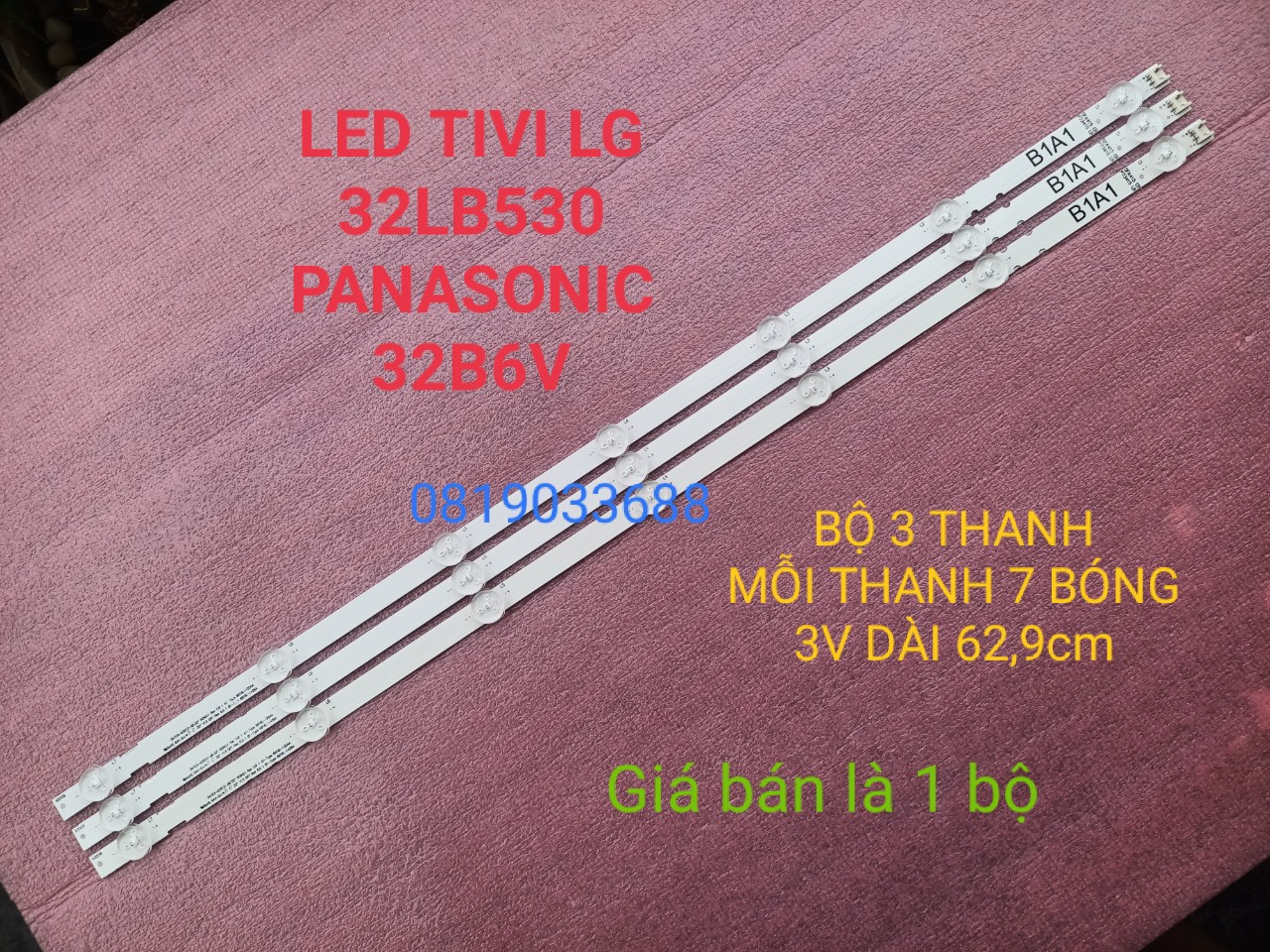 [HCM]BỘ LED TIVI LG 32LB530A PANASONIC 32B6V 6916L-1204A 6916L-1426A CHÓA NHỎ 3V MỚI 100% BỘ 3 THANH MỖI THANH 7 BÓNG 3V DÀI 629cm.