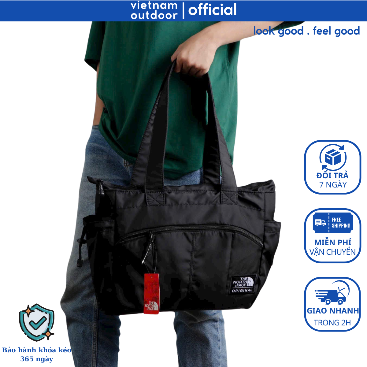 Túi Đeo Vai Thời Trang THE NORTH FACE TOTE BAG Thiết Kế Nhiều Ngăn Túi Xách Ngăn Chính Lớn