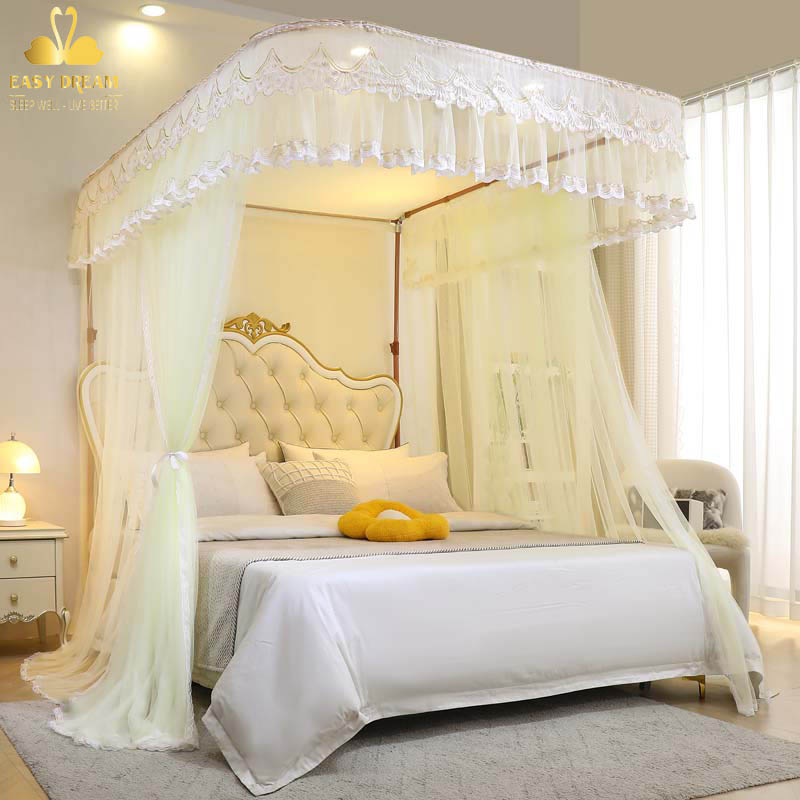 [HCM]Màn khung chống muỗi không phải khoan tường  khung inox  vải tuyn mắt nhỏ - hàng cao cấp -màn cưới -trang trí phòng ngủ -quà tặng