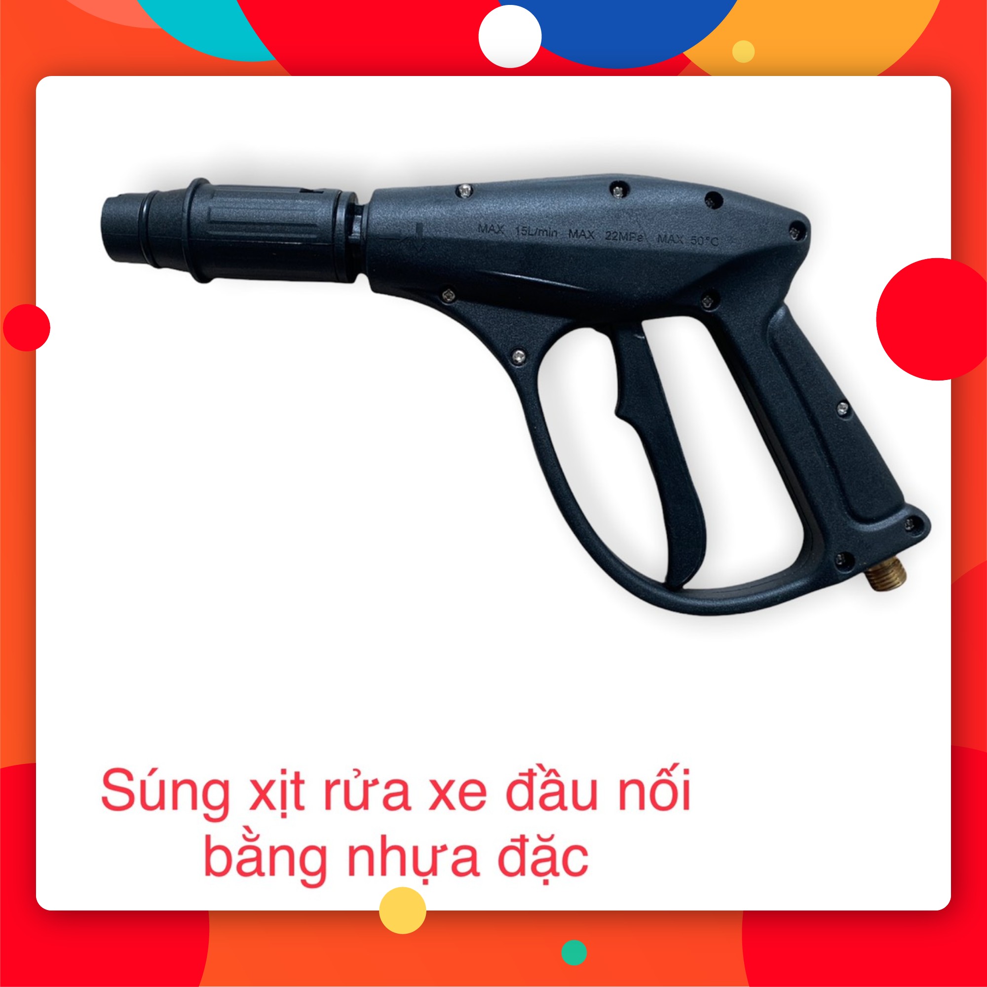 [Sỉ]Súng xịt rửa xe lõi nhựa đặc D30cm,ĐK ngoài Ø14mm,máy xịt rửa xe áp lực cao,SUNG4