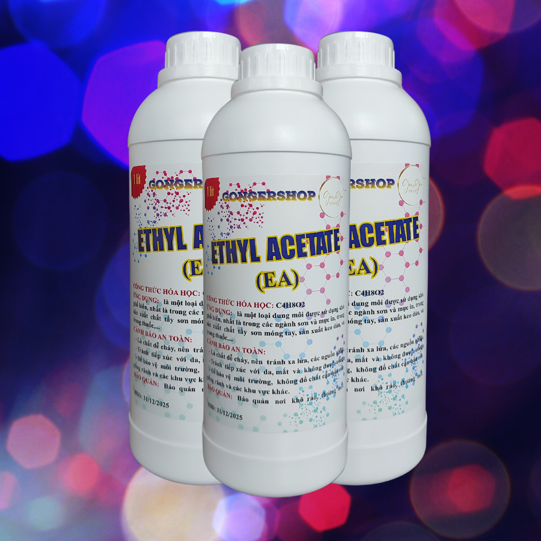 Ethyl acetate | chai 1 lít | hóa chất - dung môi trong ngành sơn, mực in, chất tẩy sơn móng tay, sản xuất keo dán,... | gonger shop