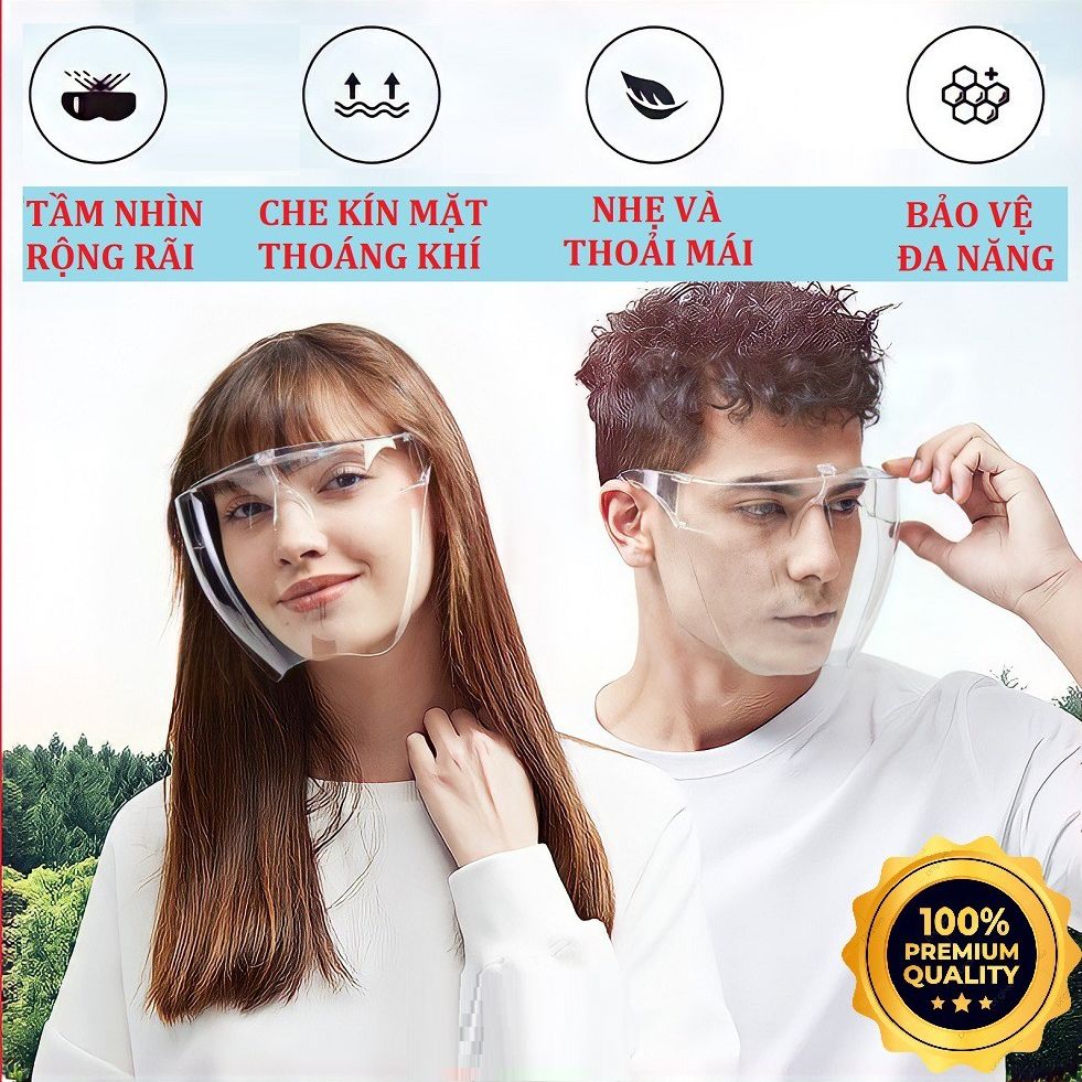 Mắt kính phòng dịch FACE SHIELD chống giọt bắn che hết khuôn mặt