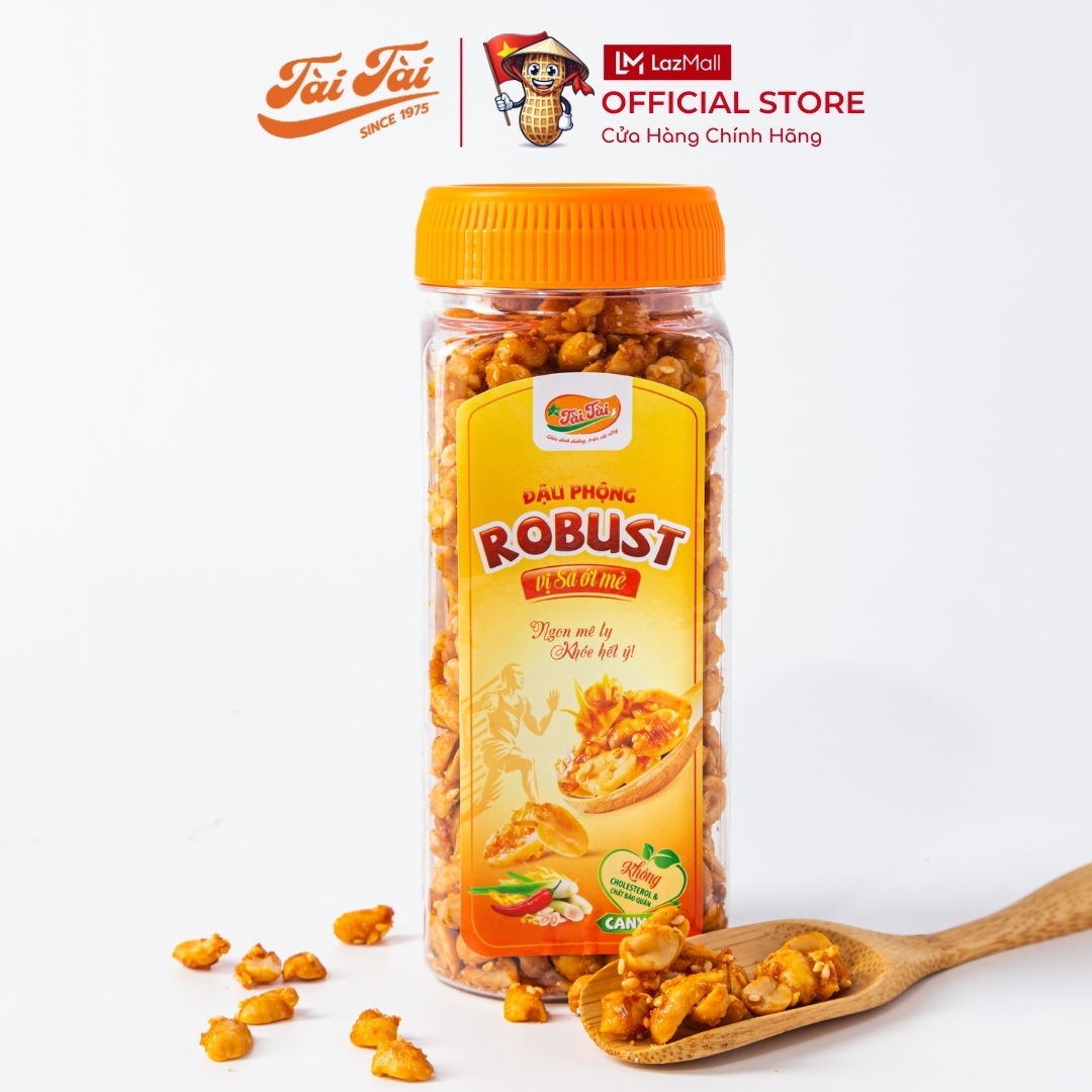 Đậu phộng sả ớt mè robust tài tài 250g - snack ăn vặt đậu phộng sả ớt mè - hương vị đậm đà thơm ngon