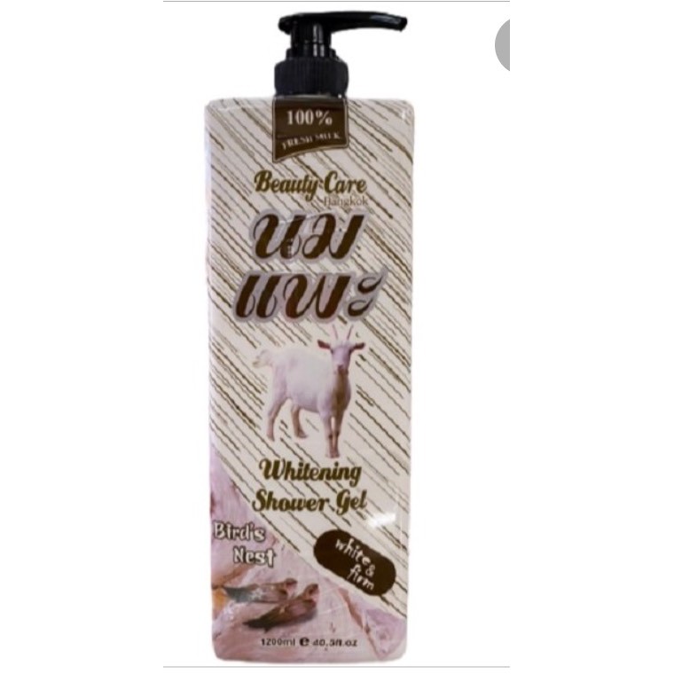 Sữa tắm trắng da con dê chiết xuất tổ yến thái lan beauty care 1200ml.
