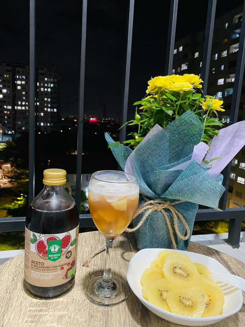 Giấm Lựu Hữu Cơ , Organic Pomegranate Vinegar With The Mother
