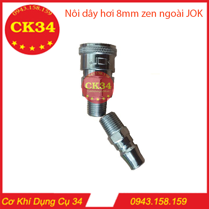 Bộ đầu nối dây hơi nhanh khí nén, bộ nối dây hơi 8mm zen ngoài jok
