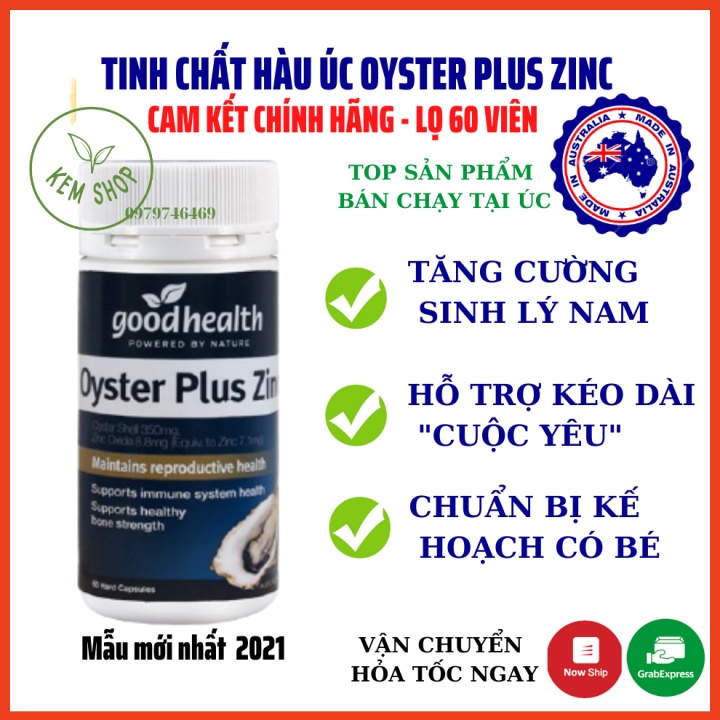 Tinh chất hàu biển Oyster Plus ZinC Goodhealth 60 viên