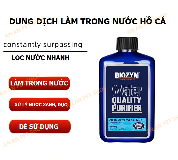 Dung dịch Biozym Water Quality Purifier | Dung dịch làm trong nước hồ cá cao cấp