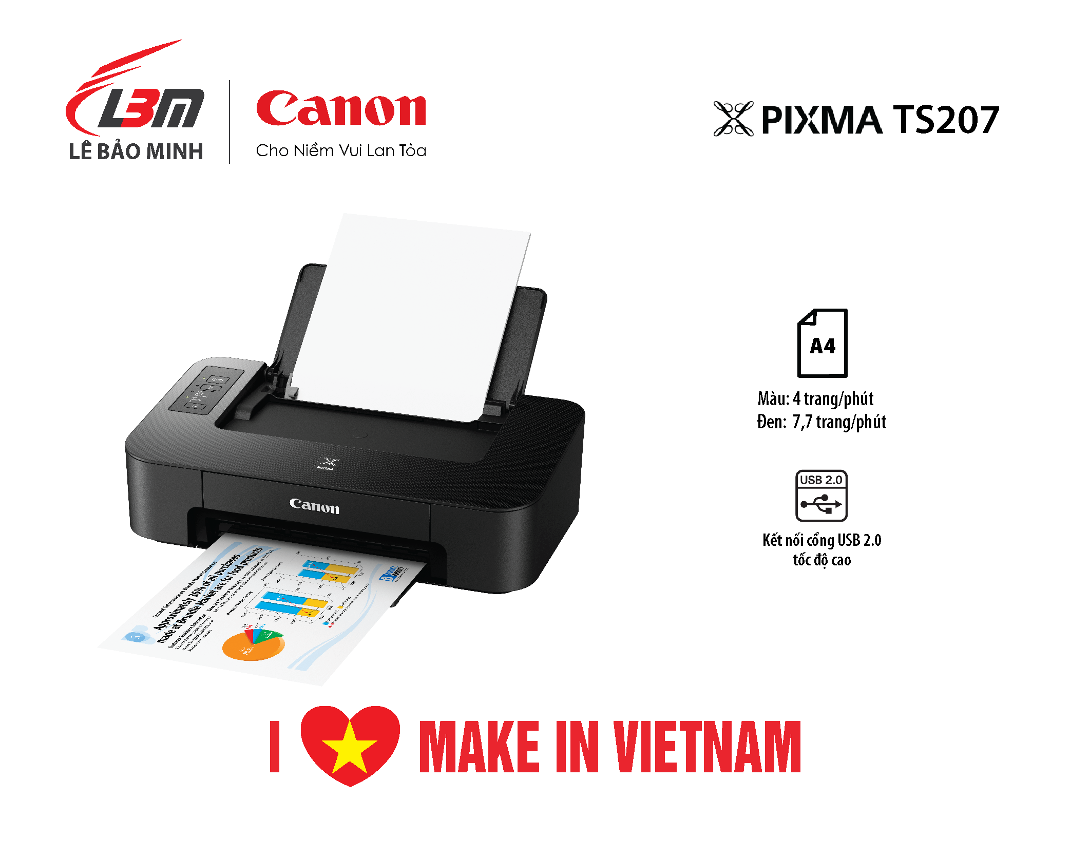 Máy in Canon TS207 Lê Bảo Minh