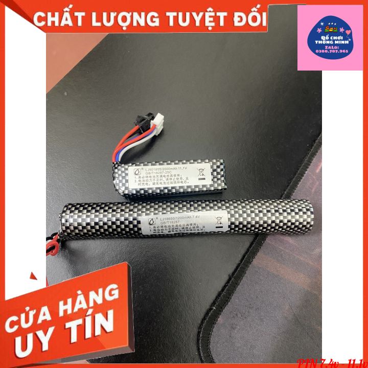 Pin 7.4v 11.1v 1400mAh vuông ngắn dài dành cho các dòng đồ chơi mô hình máy bay, cano, thạch
