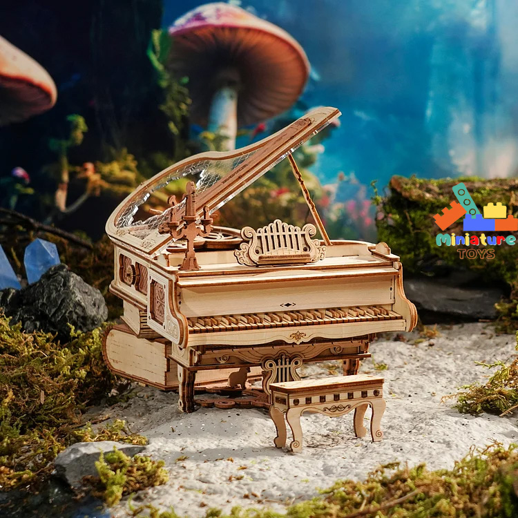 Robotime ROKR Magic Piano DIY Music Box 3D Wooden AMK81