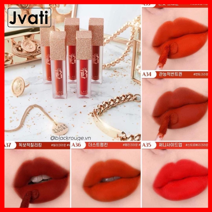 [CHÍNH HÃNG] Son kem lì Black Rouge Air Fit Velvet Tint Ver 7 màu A33, A34, A35, A36, A37 dưỡng môi, không trôi, không lem, siêu nhẹ, hàng chính hãng giá rẻ đẹp như Shu, Mac – Jvati