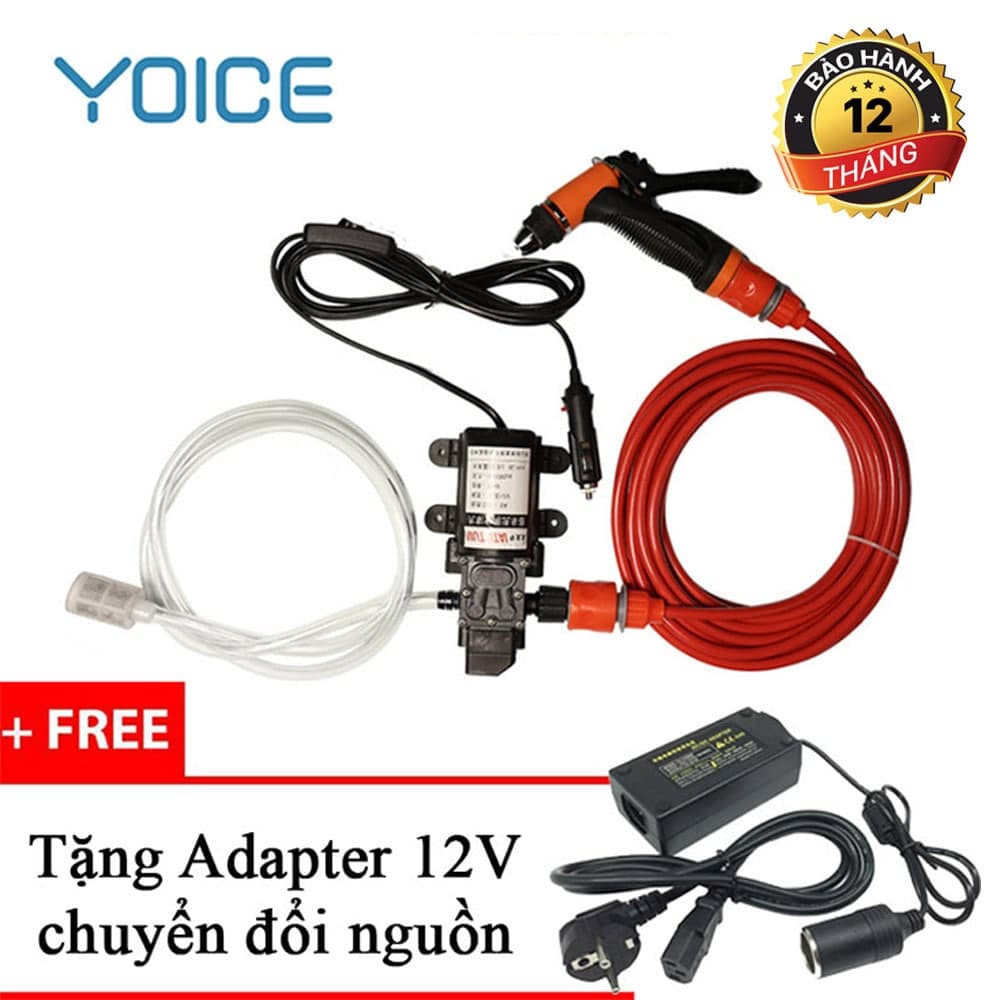 Máy bơm nước , máy bơm nước 12v, máy rửa xe mini, máy bơm rửa xe tăng áp mini - SHA06