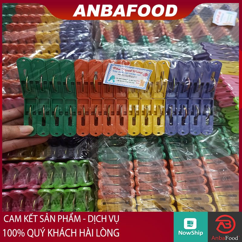 Vỉ 30 cái kẹp quần áo nhựa cao cấp - kẹp phơi quần áo, phơi đồ - anbashop