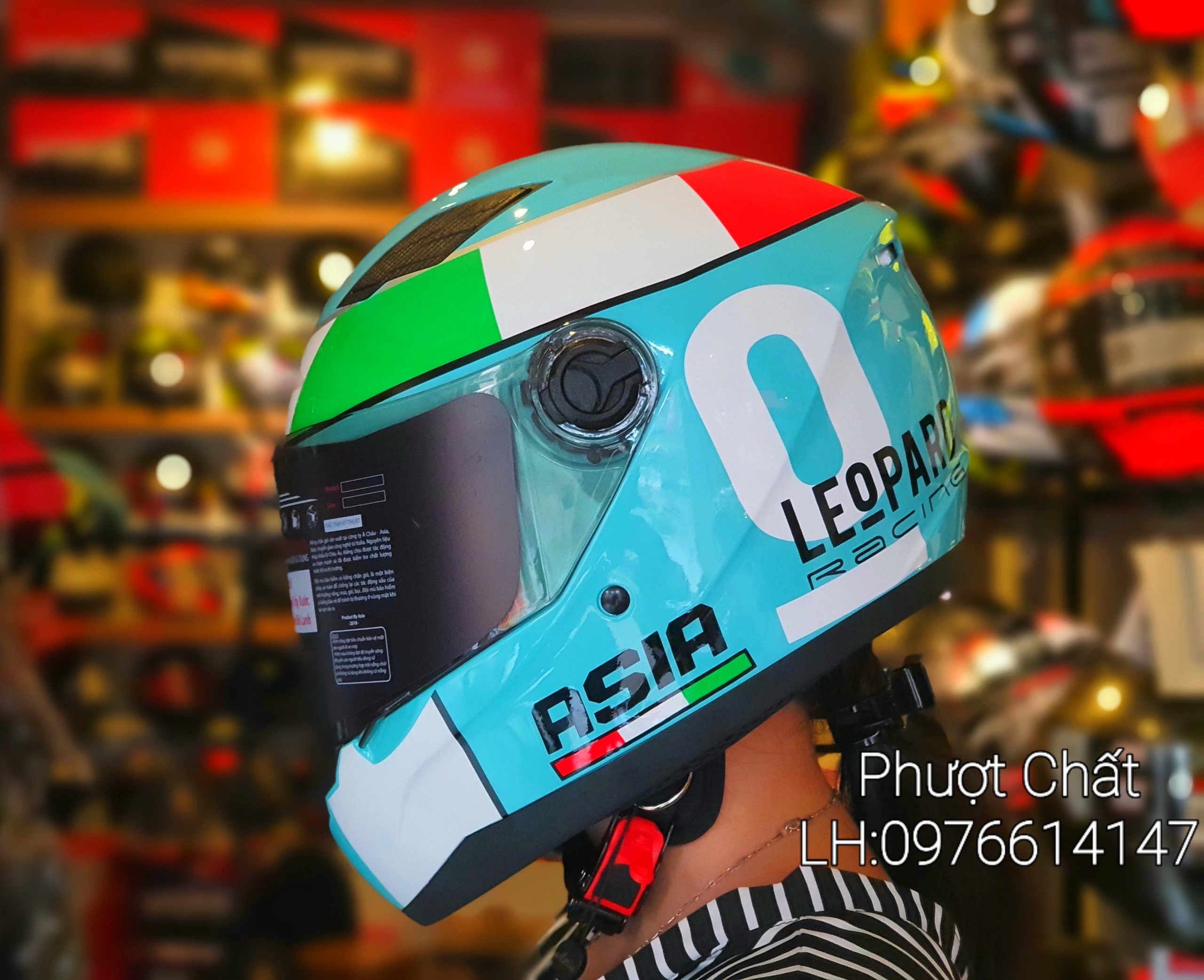 Nón bảo hiểm Fullface Asia Leopard cao cấp