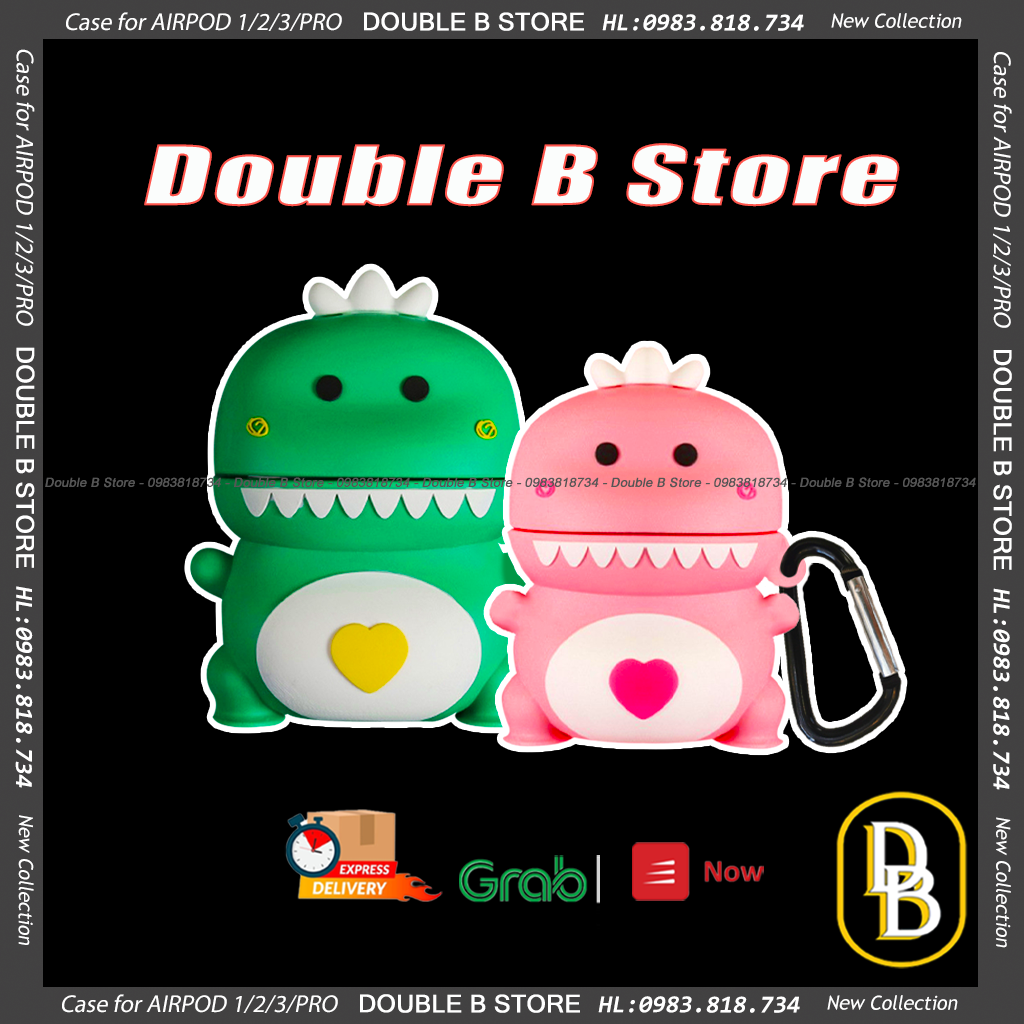 Case airpods khủng long xanh 1029CAKLX