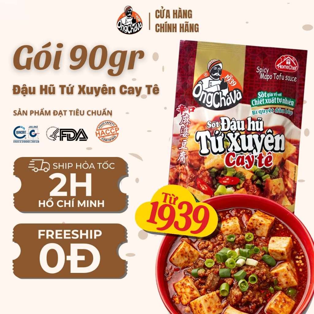 Sốt Đậu Hũ Tứ Xuyên Cay Tê thương hiệu Ông Chà Và 90gr - Hàng Chính Hãng