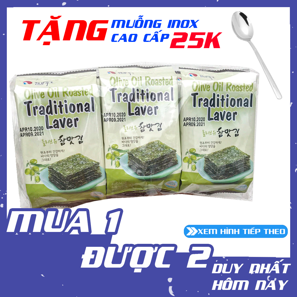 MUA 1 được 2, Lá kim ăn liền tẩm gia vị mặn 5g Hàn Quốc, rong biển sấy khô tẩm gia vị ăn liền, lá kim miếng 4g ăn liền, thực phẩm ăn chay giảm cân tốt cho sức khỏe, nguyên liệu nấu ăn Hàn Quốc, đồ ăn vặt Hàn Quốc