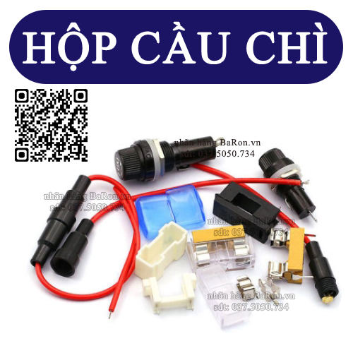 Hộp cầu chì thủy tinh loại 5x20mm, cầu chì thủy tinh nhiều lựa chọn