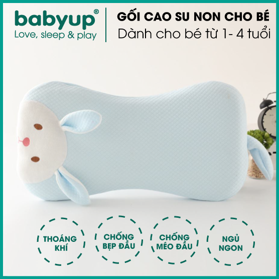 Gối cao su non cho bé ngủ ngon. Gối chống bẹp đầu cao cấp. Gối dành cho bé từ 1 tuổi đến 4 tuổi. Gối thoáng khí cho bé ngủ ngon
