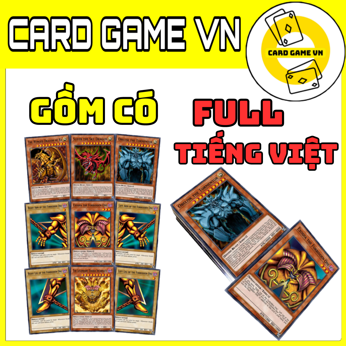 [BÀI IN] Bài YuGiOh - Bộ 45 lá bài YuGi Deck trong Legendary Deck 2 - Card Game VN