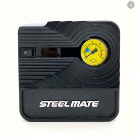 [CHÍNH HÃNG] Máy bơm hơi ô tô  12V thông minh cao cấp Chính Hãng STEELMATE - Đồng hồ cơ hiển thị thông số - Tích hợp đèn LED khẩn cấp - Chất liệu bền bỉ - Thiết kế di động tiện lợi - [BẢO HÀNH 12 THÁNG] - STM01