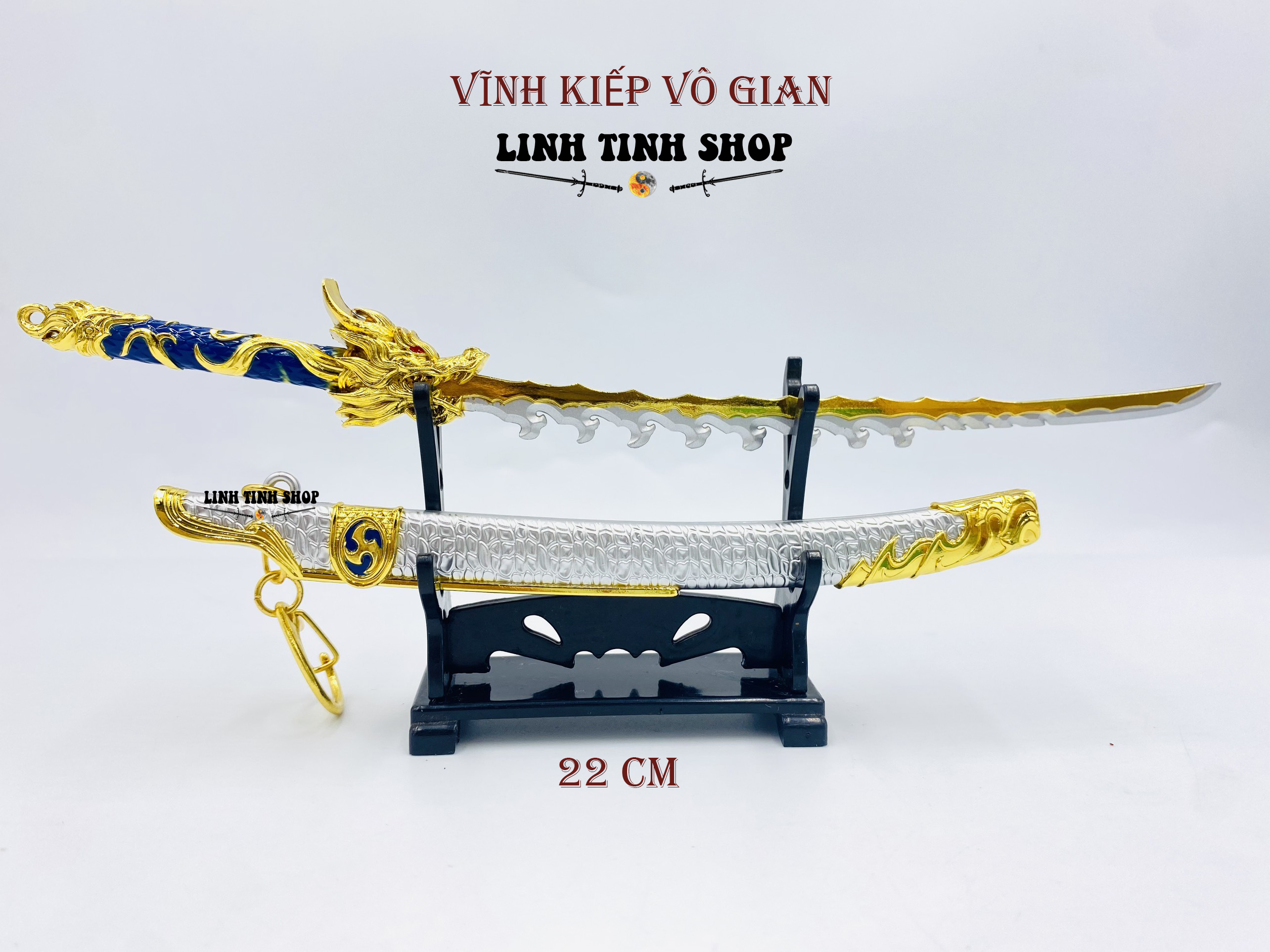 Móc khóa kiếm rồng vĩnh kiếp vô gian